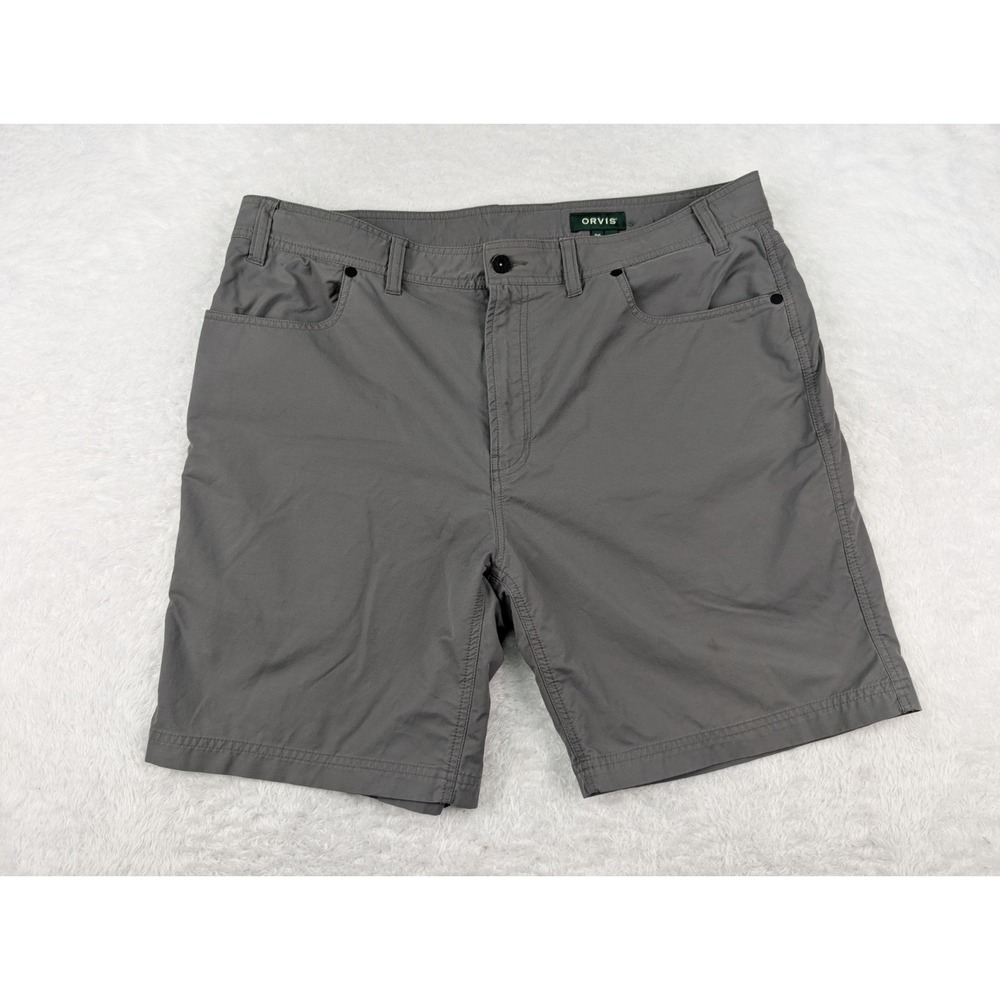 Orvis Chino Shorts Men's 38x8 Gray Cotton Blend Fly Fishing Hiking